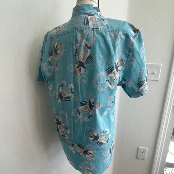 QUICKSILVER HAWAIIAN SHIRT NAUGHTY MAMA IN A ROCKET PRINT SZ M VERSATILE ICONIC - Picture 13 of 16